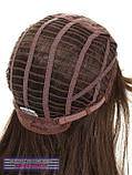 Довга перука з чубчиком Melanie AT термоволосся темно-русявий колір, фото 8