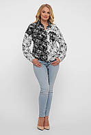 Гламурная женская рубашка из льна, размер от 52 до 58