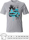 Футболка чоловіча літня з принтом (auto) стильна, нанесення принту на футболки, фото 3