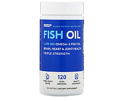 Омега-3 потрійної дії RSP Fish Oil (Omega-3) Triple Strength 120caps