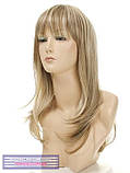 Довга перука з чубчиком Melanie AT термоволосся світло-русявий колір мелірування, фото 3
