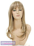 Довга перука з чубчиком Melanie AT термоволосся світло-русявий колір мелірування, фото 2