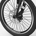 Дитячий спортивний велосипед Corso 20" металева рама 11" фіолетовий 21-швидкісний від 5 років зріст від 115 см, фото 6