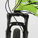 Дитячий спортивний велосипед Corso 20" металева рама 11" зелений 21 швидкісний від 5 років зріст від 115 см, фото 7
