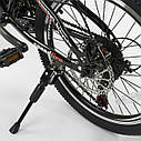 Дитячий спортивний велосипед Corso 20" металева рама 11" чорний 21 швидкостійний від 5 років зріст від 115 см, фото 8