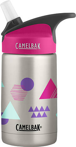 Дитяча термопляшка CamelBak eddy Kids Vacuum Stainless 0.4L з нержавіючої сталі Layered GEO, фото 2