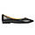 Чорні шкіряні балетки з загостреним носом Woman's heel для повсякденного носіння, фото 2