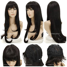 Довга перука з термоволосся Fanlan+10 колір гіркий шоколад