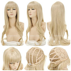 Довга перука з термоволосся Fanlan+10 кольору блондин з попелястим відтінком