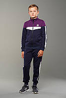 Cпортивный костюм детский подростковый для мальчиков турецкий Harvi Фиолетовый Турция на весну осень лето