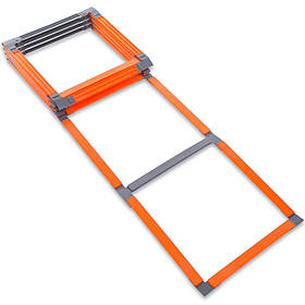 Координаційна сходи доріжка для тренування швидкості 5м (10 перекладин) FB-1847 (5мх0,50м, оранжевий)