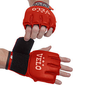 Рукавички для змішаних єдиноборств MMA шкіряні VELO ULI-4024 S-XL кольору в асортименті