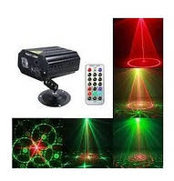 Лазерный проектор световых эффектов, MINI Party Light EMS083 лазерная гирлянда, светомузыка (6738)