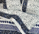 Двоспальний комплект постільної білизни 180х220 Ранфорс бавовна (12577) Українська постільна білизна, фото 2