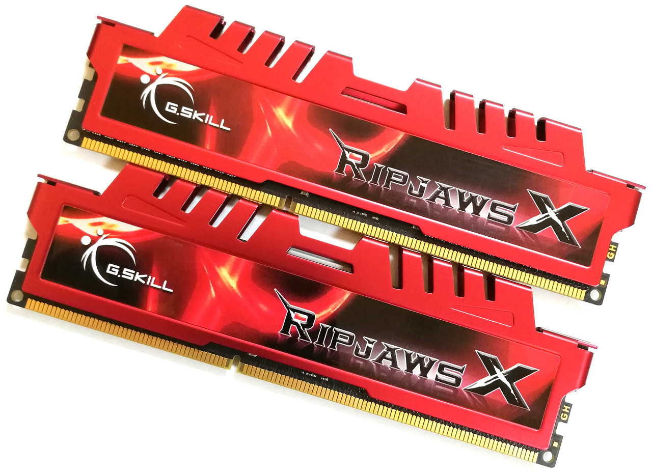 Пара оперативної пам'яті G.Skill RipjawsX DDR3 8Gb (2x4Gb) 1600MHz PC3-12800U 1R8 CL9 (F3-12800CL9D-8GBXL) Б/В