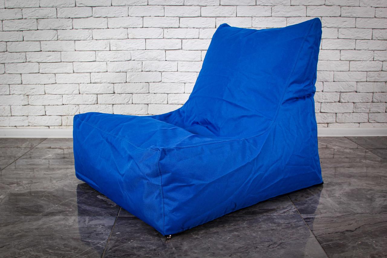 Блакитне Бескаркасне Крісло мішок груша диван XL