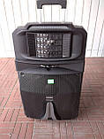 Акумуляторна колонка з мікрофонами Temeisheng SP-1509/400W (USB/Bluetooth/Пульт ДК/Світомузика), фото 5