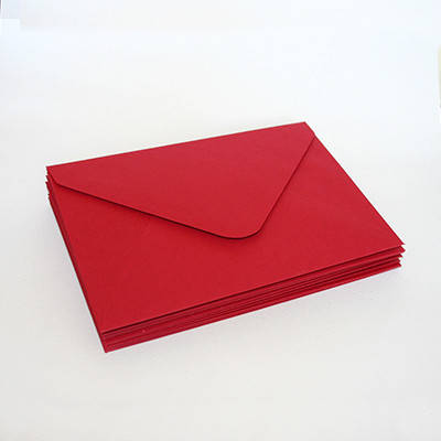 Конверт 184x140 мм, колір вишнево-червоний (cherry red), КОМПЛЕКТ 10 шт.