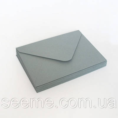 Конверт 184x140 мм, колір пильно-блакитний (dusty blue), КОМПЛЕКТ 10 шт.