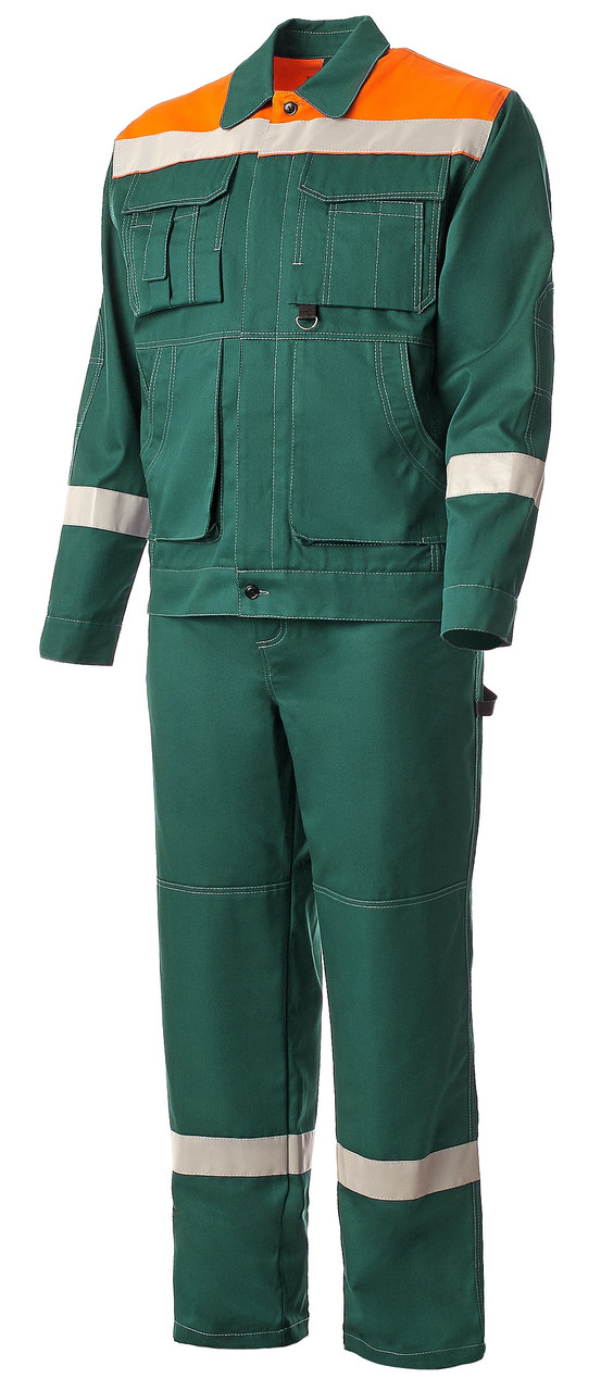 Костюм рабочий (куртка + штаны). Зеленый, 100% хлопок. Спецодежда 54 ...