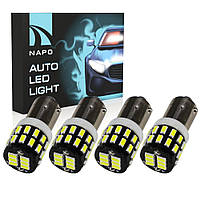 Лампа автомобильная LED BA9s-3014-30smd.14411 комплект 4 шт T4W BA9s цвет свечения белый