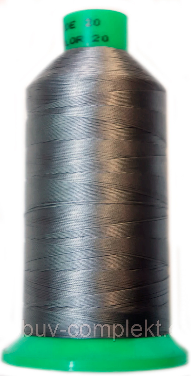Нитка швейна високоміцна, поліестер "GOLD" №20 1500 м. Сіра №20, фото 1