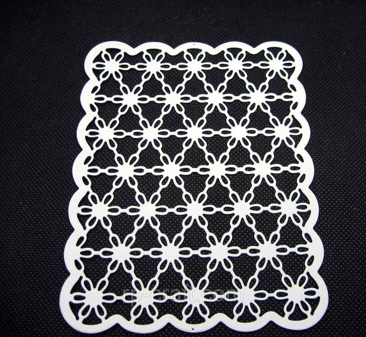 Вирубка з паперу та картону. Сітка квіти, 105х136 мм, фото 1