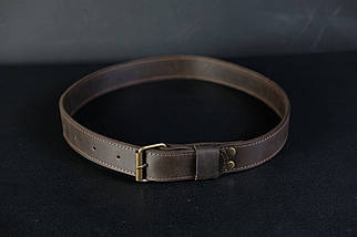 Ремінь дитячий з натуральної шкіри колір Шоколад, фото 3