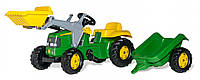 ТРАКТОР KID JOHN DEERE С ПРИЦЕПОМ и Ковшом ROLLY TOYS 23110