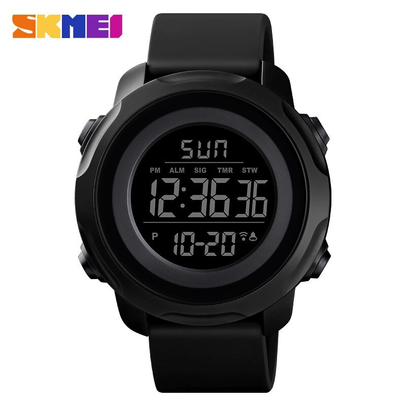Skmei 1540 чорний із чорним циферблатом чоловічий спортивний годинник