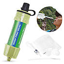 Фільтр портативний для води туристичний похідний Water Filter Straw на 3000 л Green, фото 2