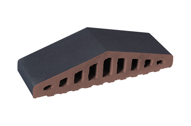 Профільний цегла на паркан Полярна ніч (08) клінкерна 180/120x100x58