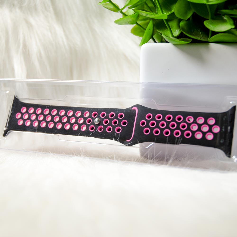 Ремінець Nike Sport для Apple Watch 38mm/40mm black-pink, фото 1