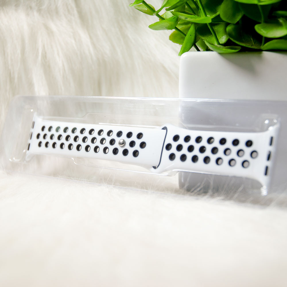 Ремінець Nike Sport для Apple Watch 38mm / 40mm white-black, фото 1