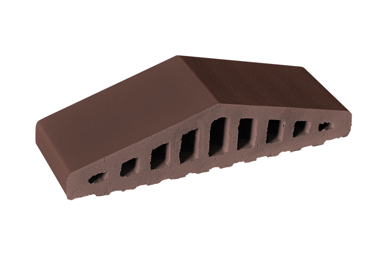 Профільний цегла на паркан Коричневий натури (03) клінкерна 180/120x100x58