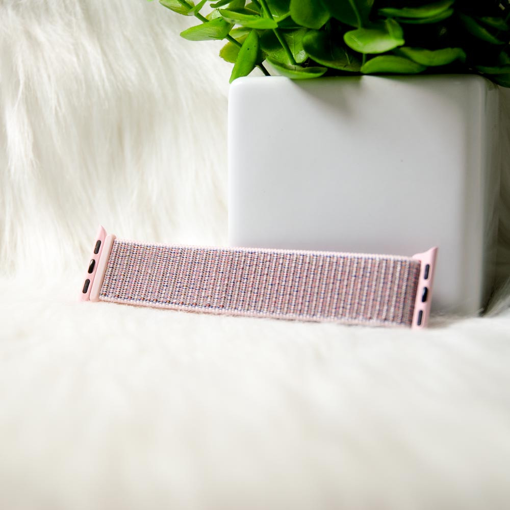 Ремінець Nylon Sport для Apple Watch 38mm / 40mm light pink, фото 1