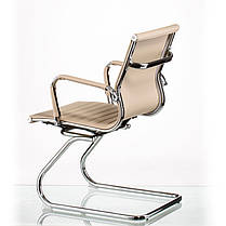 Крісло офісне Solano office artleather beige в бежевій арткоже, ноги - хром, фото 5