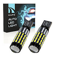 Лампа автомобильная LED T10-3014-54smd.t10-082 12-24V W5W T10 комплект 2 шт цвет свечения белый