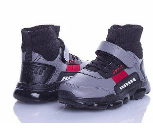 Нові дитячі та підліткові кросівки Angel 200-81 grey-black, розміри 31-36