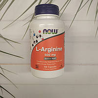 Now Foods L-Arginine 100 caps 500 mg, аргинин Нау фудс