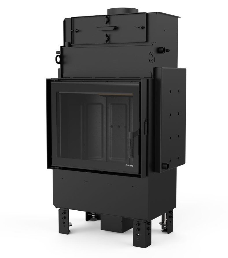Каминна топка з водяним контуром Defro Home NAVI SM — чорний шамот