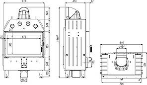 Камінна топка Defro Home INTRA ME — білий шамот, фото 4