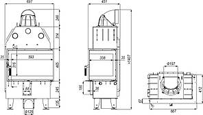 Камінна топка Defro Home INTRA SM BP MINI, фото 2
