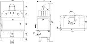 Камінна топка Defro Home INTRA ME BL, фото 2