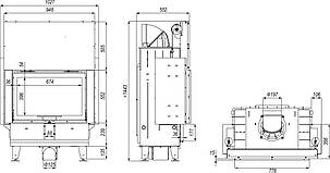 Камінна топка Defro Home INTRA ME G — чорний шамот, фото 2