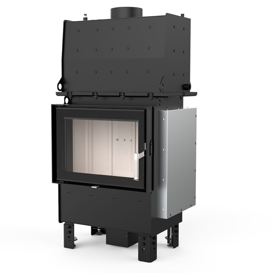 Камінна топка з водяним контуром Defro Home RIVA SM SHORT — білий шамот