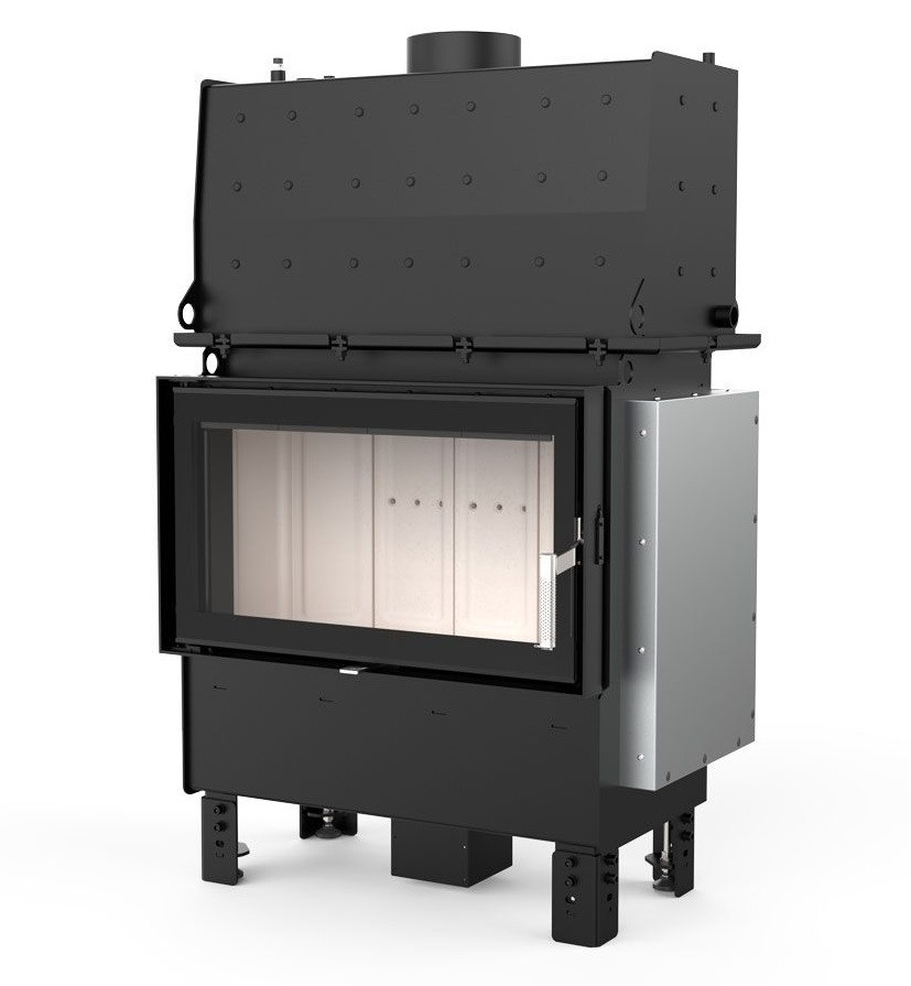 Камінна топка з водяним контуром Defro Home RIVA ME SHORT — білий шамот