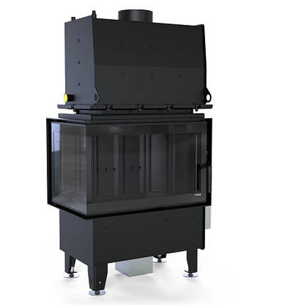 Камінна топка з водяним контуром Defro Home RIVA SM BL SHORT — чорний шамот, фото 1