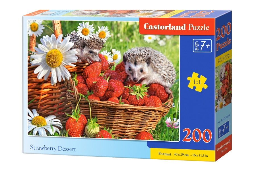 Пазли Castorland Їжачки в полуничку, 200 елементів