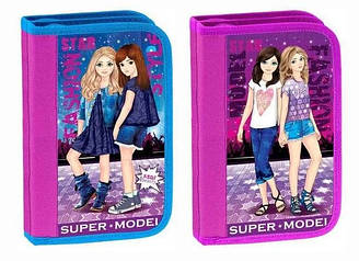 Пенал Kidis 7458 (2 відділ) "Super model" 2 види